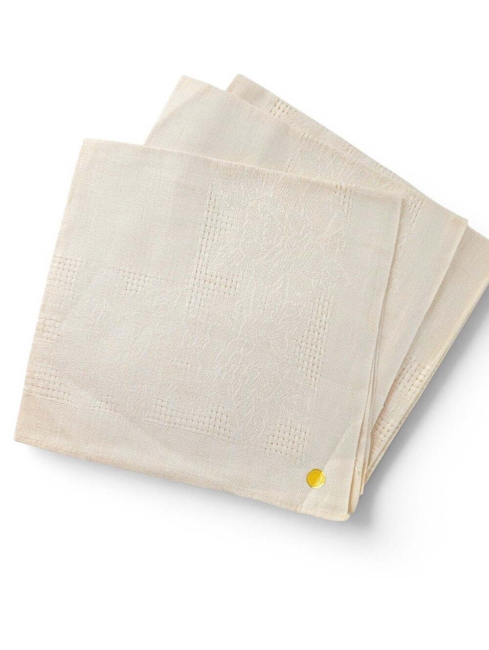 VINTAGE Belgian Linen Cloth Napkins Luxe Liner Woven Floral